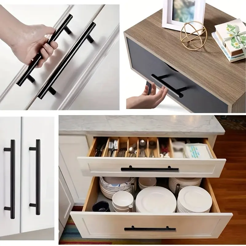 20-Pack 150mm Stainless Steel Kitchen Door Cabinet T-Handle Pull Cabinet Door Handle Furniture Drawer Handle Kitchen Cabinet Handles Kitchen Pulls Kitchen Cabinet Hardware
