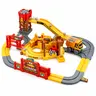 Construction Track Set for Kids, Electric Mining Truck Toy with Automatic Loading and Dumping, Conveyor Tower and Ball Transport Playset