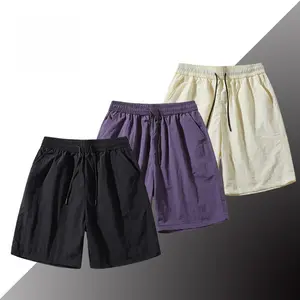 Men’s 3PACK Elastic Waist Drawstring Shorts Lightweight Fabric Summer Casual Daily Wear Relaxed Fit Stylish Mens Warm Weather Bottoms Perfect for Beach Lounge Errands Weekend Gatherings Outdoor Activities