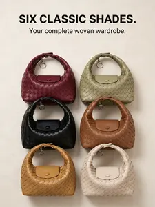 Fashionable Versatile Casual Wrist Buckle Design Handwoven Dumpling Bag, Crossbody Shoulder Bag, Women's Handbag, Stylish and Practical, Crossbody Shoulder Purses