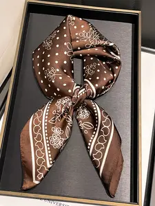 Versatile Plant Print Scarf Tie Bag, Perfect for Travel Dating Decoration, Stylish Accessory for Women & Men