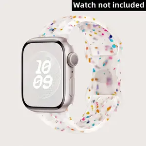 Colorful Silicone Watch Band (Band Only), Fashionable Replacement Watch Band for iWatch Ultra S10 9 8 7 6 5 4 3 2 1 SE SE2 Ultra2, Smart Watch Accessories