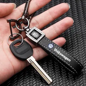 Volkswagen Embroidered Design Keychain with Brand Logo, High-End Car Key Holder, Creative Automotive Key Chain, Car Decoration Accessory