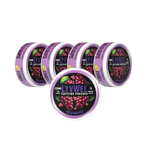 225 mg Grape Caffaine pouches 16 in one jar Beverage Energy Sport