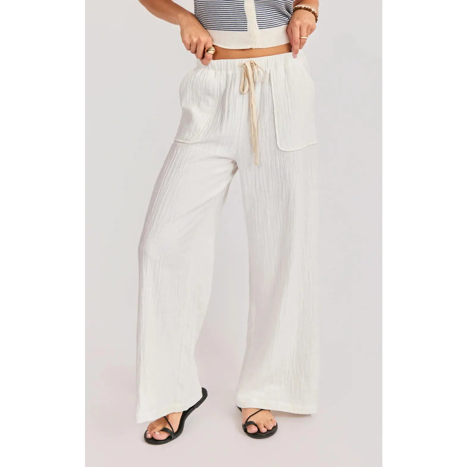 Lilah Wide Leg Pants - White
