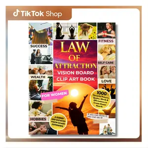 Law Of Attraction Vision Board Clip Art Book for Women: 1000 Powerful Pictures, Quotes, Words & Affirmations to Create Dream Boards | A Guided and Elevated Vision Board Experience --  PositiveMind Studio - Paperback