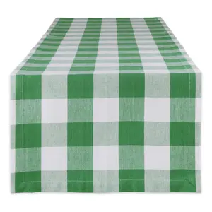 Design Imports 14" x 72" Shamrock Green BuffaloTable Runner