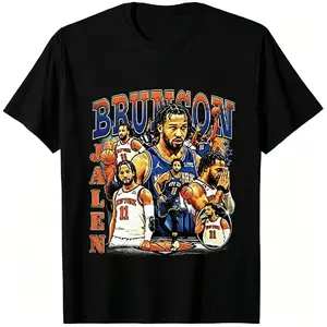 Jalen Brunson New York Basketball Shirt Basketball Christmas Shirt Unisex Basketball 90s Vintage Gift Graphic Streetwear T-Shirt Casual Summer Camiseta Everyday Outfit Fan Merch Game Day Outfit Trendy Streetwear Tee