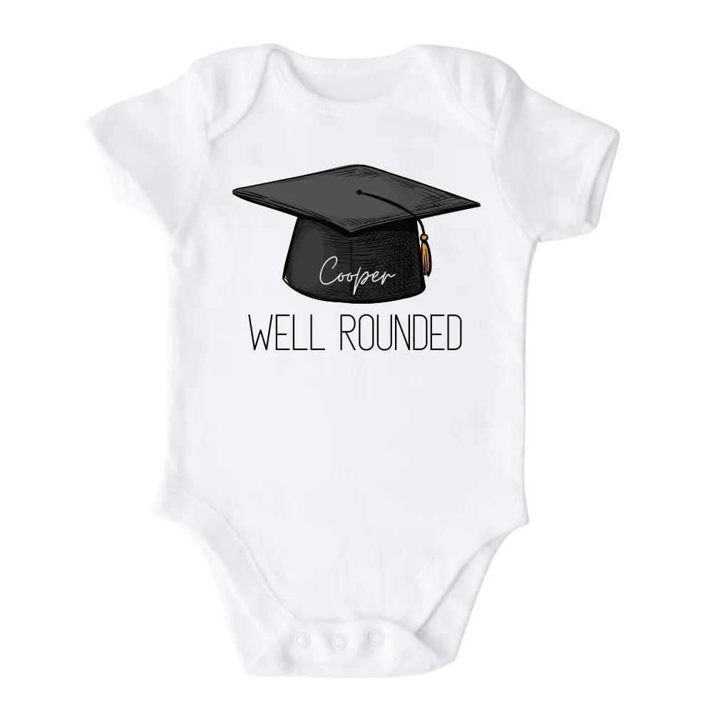 Well Rounded Custom Name Baby Onesie® Cute Custom Baby Outfit for Baby Gift for Baby Shower Gift