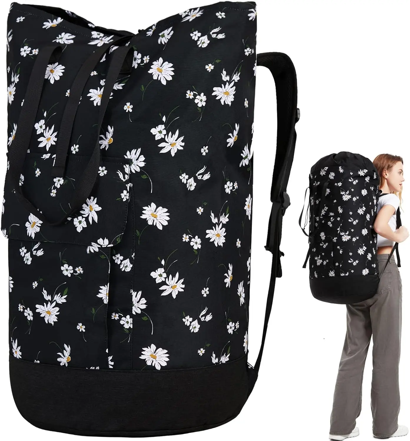 Laundry Backpack 115L, Heavy Duty Laundry Bag with  Straps, Backpack Laundry Bags for College,  Dirty Clothes Bag, Laundromat Bag, College Dorm Room Essentials for Guys