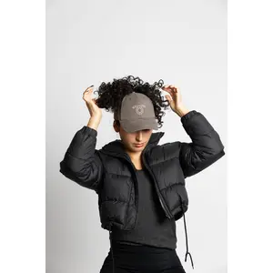 MARRÓN Satin Lined Backless Cap for Curly Hair