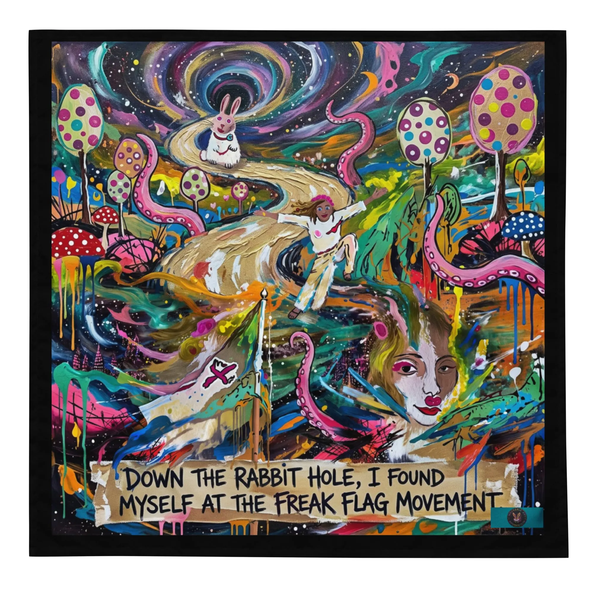 Funny Bunny All-Over Print Bandana by Fay