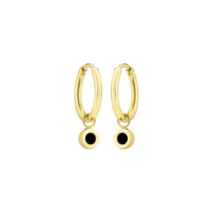 NEW WAVE HOOPS HANGING BLACK CHIP