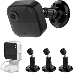 All- Blink Outdoor Camera Mount,Compatible with Blink 4th and 3rd Gen Outdoor Camera,360  Adjustable Mount with Blink Sync Module 2 Outlet Mount for Blink Camera System (Black,3Pack)