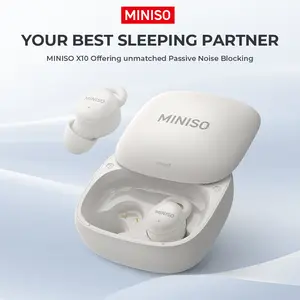 MINISO X10 Sleep Earbuds,Bluetooth Earphones,Wireless Earbuds,Touch Control,Smooth Bluetooth 5.4,Sleep-Noise Cancelling,Fast Charging & Long Standby,Comfortable Soft Ear Tips.