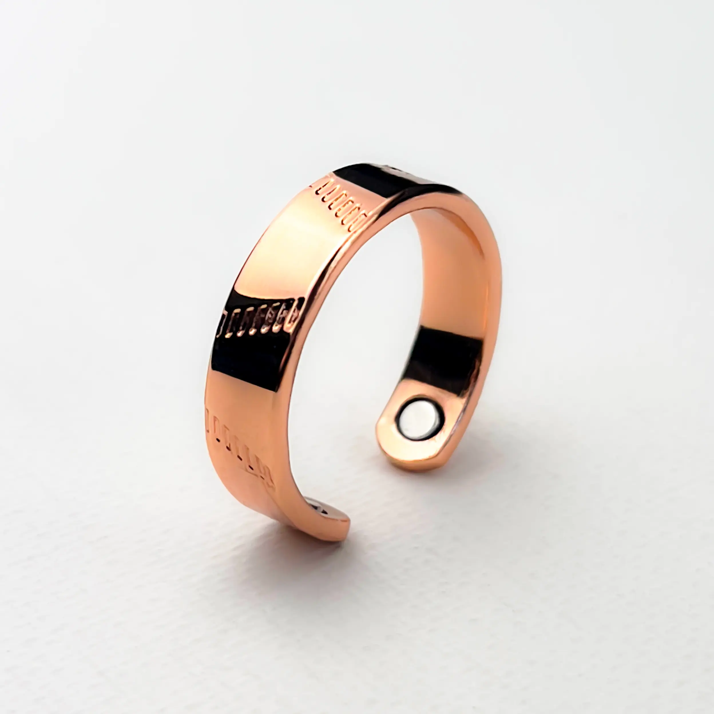 100% Pure Copper Magnetic Therapy Ring, Adjustable Copper Ring for Men & Women, Handmade Copper Jewelry