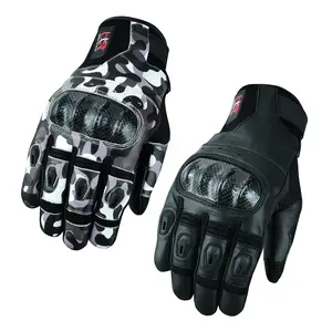 Motorcycle Motocross Cowhide Leather Gloves Kevlar Knuckle Protection Air Vent Silicon Printing Motorbike Gloves Man Man