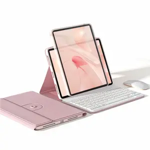 Spallo Magnetic Keyboard Case for Huawei MatePad 11.5“ S  , Compatible with MatePad Air 12 X / MatePad Pro 12.2 / MatePad Mni 8.8 inch , 360° Rotating Backlit Wireless Keyboard Cover with Mouse