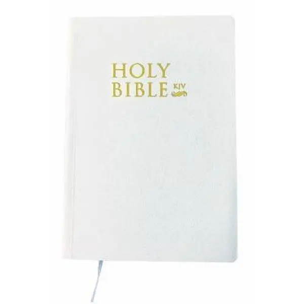 Used King James Version Holy Bible - White Soft Cover Religious Book, Revised After Careful Comparisons, Diligently Translated From Original Tongue, 1000 Words LLC Published, Like New For Spiritual Use