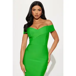 Amy Bandage Midi Dress - Kelly Green