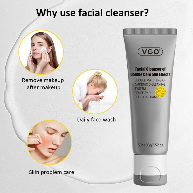 VGO Daily Skincare Trio – Cleanser, Snail Mucin & Vitamin C Serum