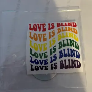 Love is Blind Flat Decoration Sticker on Printable Vinyl