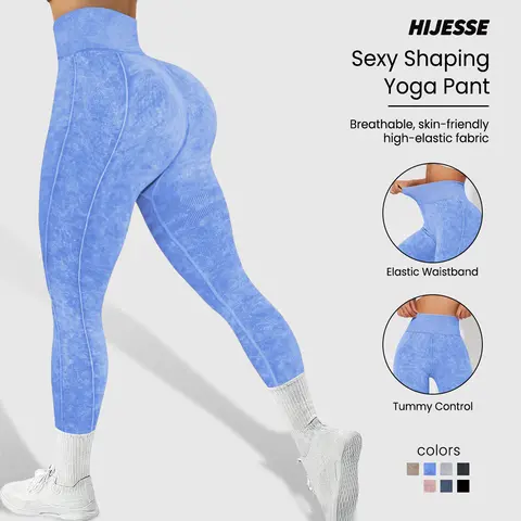 Hijesse Women's High Waist Sports Tummy Control Leggings, Casual Comfy Breathable Seamless Top-stitching Skinny Pants for Yoga Gym Workout Running, Ladies Sportswear for All Seasons, Activewear, High Waisted Leggings, Fitness Pants
