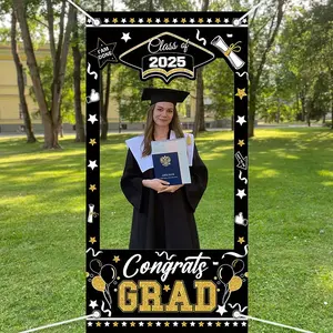 Graduation Banner, Graduation Party Decoration, Graduation Photo Background Cloth, Party Supplies for Graduation Ceremony, Home Decor, Ornaments, Yard Sign Banner