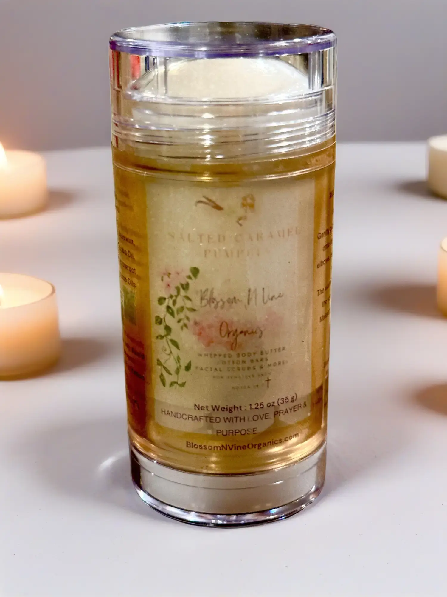Blossom N Vine Organics Moisturizing Lotion Stick Nourishing Body Balm with Kokum Butter & Beeswax for Hands Elbows Heels Travel-Friendly Twist-Up Design skin hydration