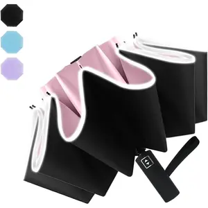 Automatic Umbrella Windproof Lightweight Strong Compact UV Protection Rain Travel Umbrellas Collapsible Backpack Umbrella Suit For Adult