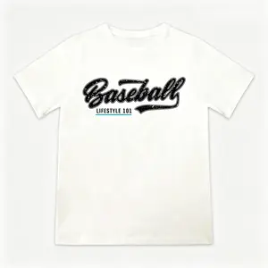 Galaxy Splatter Baseball Lifestyle 101 Youth T‑Shirt |   Lightweight White Casual Short Sleeve Sporty Streetwear Top