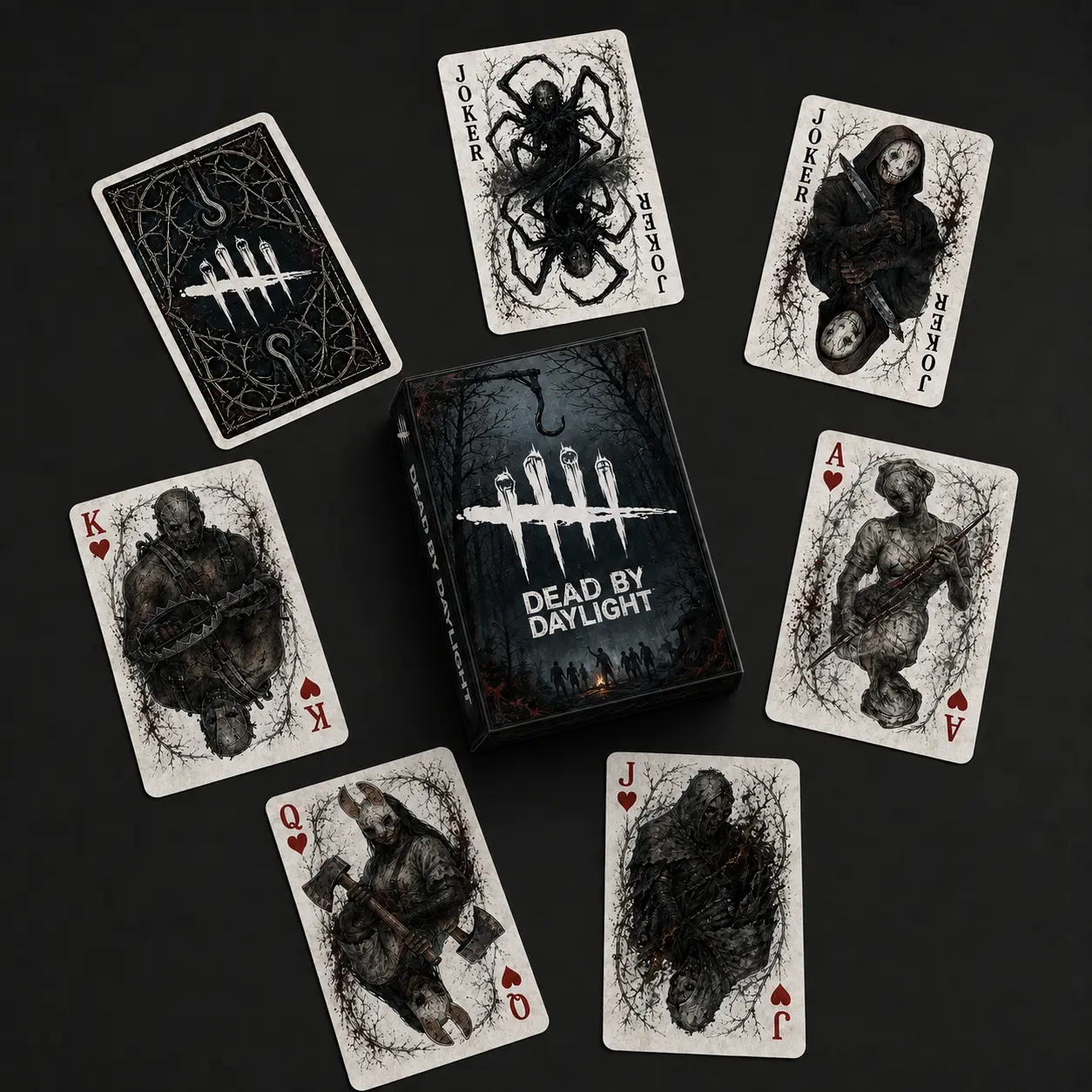 Dead By Daylight Playing Cards, Survivor Team Collectible Poker Deck for Blackjack and Card Games, Gift for Slasher Game Fans and Players