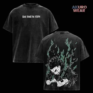 Rock Lee Vintage Washed Oversized T-Shirt – Naruto Anime Graphic Tee, Rock Lee Eight Gates Training Manga Art Shirt, Soft Cotton Streetwear Casual Apparel, Unisex Top, Gift for Naruto Fans