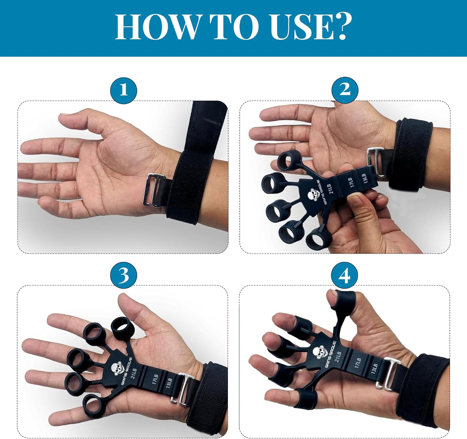 Vein Gripper Set - Gray & Black - Enhanced Vein Visibility and Vascularity Aid - Professional Quality Vein Gripper for Gym,