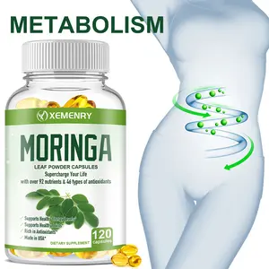 Moringa Capsules (1000mg) for Immune Support, Gut Health & Vitamins 60Capsules