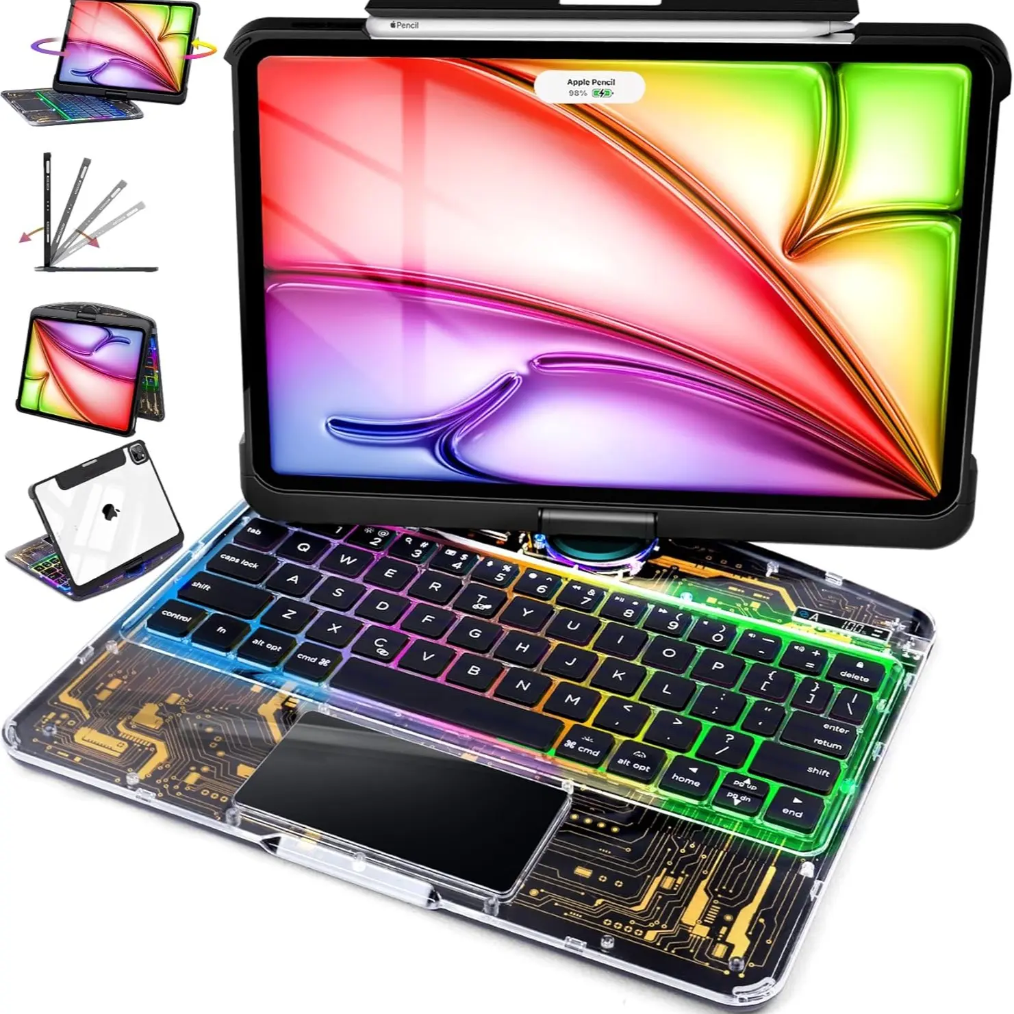 Summervibes] NAIDUN 360° Rotatable Keyboard Case for iPad 10.9