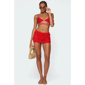 Leola Ladder Knit Mini Skirt