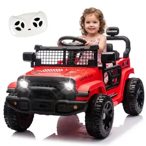 24V Ride On Jeep Car, Toddler Ride On Toys w/Parents Remote Control, One Seat Electric Car for Kids 2-4 with 4-Wheel Suspension, Bluetooth, Music, 1.86-3.11MPH Adjustable Speed, Red