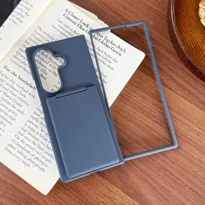 For Samsung Galaxy Z Fold 7 6 5 Matte Wallet Case Slot Card Holder Stand Transparent Shockproof Thin Cover For Galaxy Fold 7
