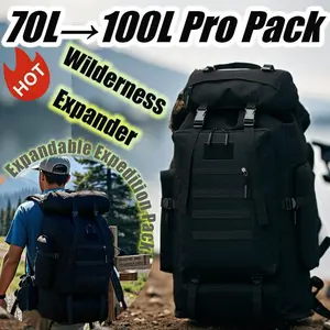 JSERYISGN Variable Capacity Hiking Pack | Expands as Needed for Long Treks & Multi-Day Camps