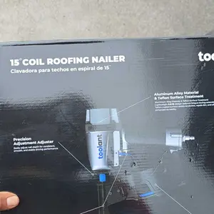 toolant Roofing Nailer, Pneumatic Roofing Nail Gun for 3/4" to 1-3/4" Nails, 120 Coil Capacity, 70-120 PSI, 15 Degree, Heavy Duty Roofing Tool for Asphalt Roofing Shingles, Fencing, and Wood Siding