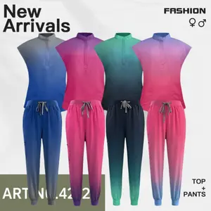 Neutral Gradient Nurse Uniform Set Suitable for Pet Hospital Doctors Nurses and Beauty Industry Maternity Center Work Clothes