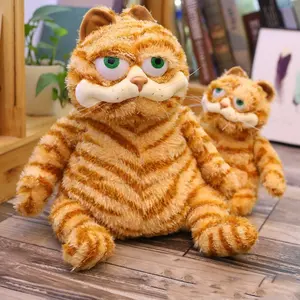 Classic Garfield Cartoon Orange Striped Fat Cat Soft Fluffy Plush Toy Stuffed Animal Collectible Birthday Gift For Kids Fans