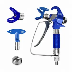 Airless High Pressure Paint Spray Gun 3600 PSI 521 Tip and Nozzle Guard Compatible with Titan Graco and Wagner Airless Paint Sprayers outdoorfun