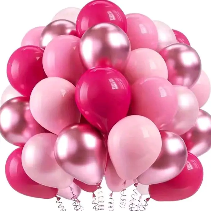 25 12IN PINK LATEX BALLOONS 25 12IN PINK LATEX BALLOONS