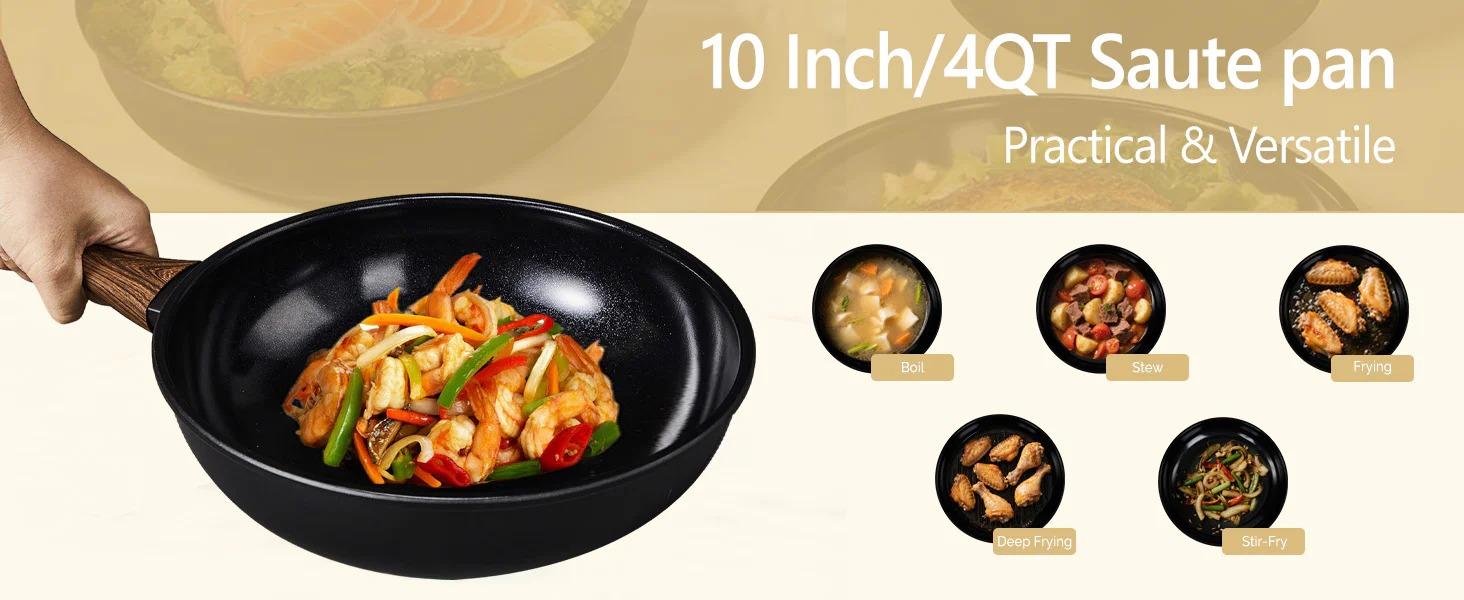 [FLASH SALE] ROVSUN 17 Pcs Nonstick Pots and Pans Set Black