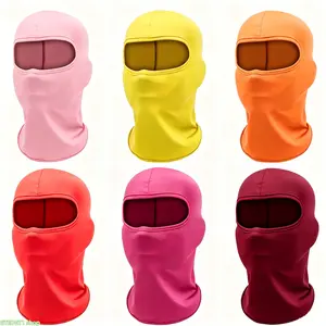 6 pcs Breathable Full Coverage Lycra Balaclava, Stretch Quick Dry Windproof Neck Face Gaiter, Sun Block Head Wrap For Motorcycle Cycling Camping Fishing And Casual Outdoor Daily Use