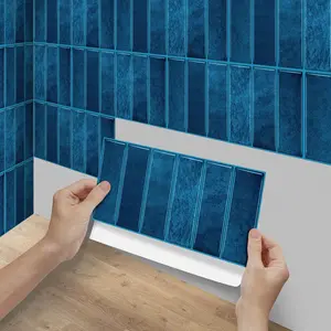 Vintage Brick Peel and Stick Wallpaper, 5.91x11.81in Kitchen Backsplash, Waterproof Removable Wall Decor, Universal Use, Flat Sticker Type