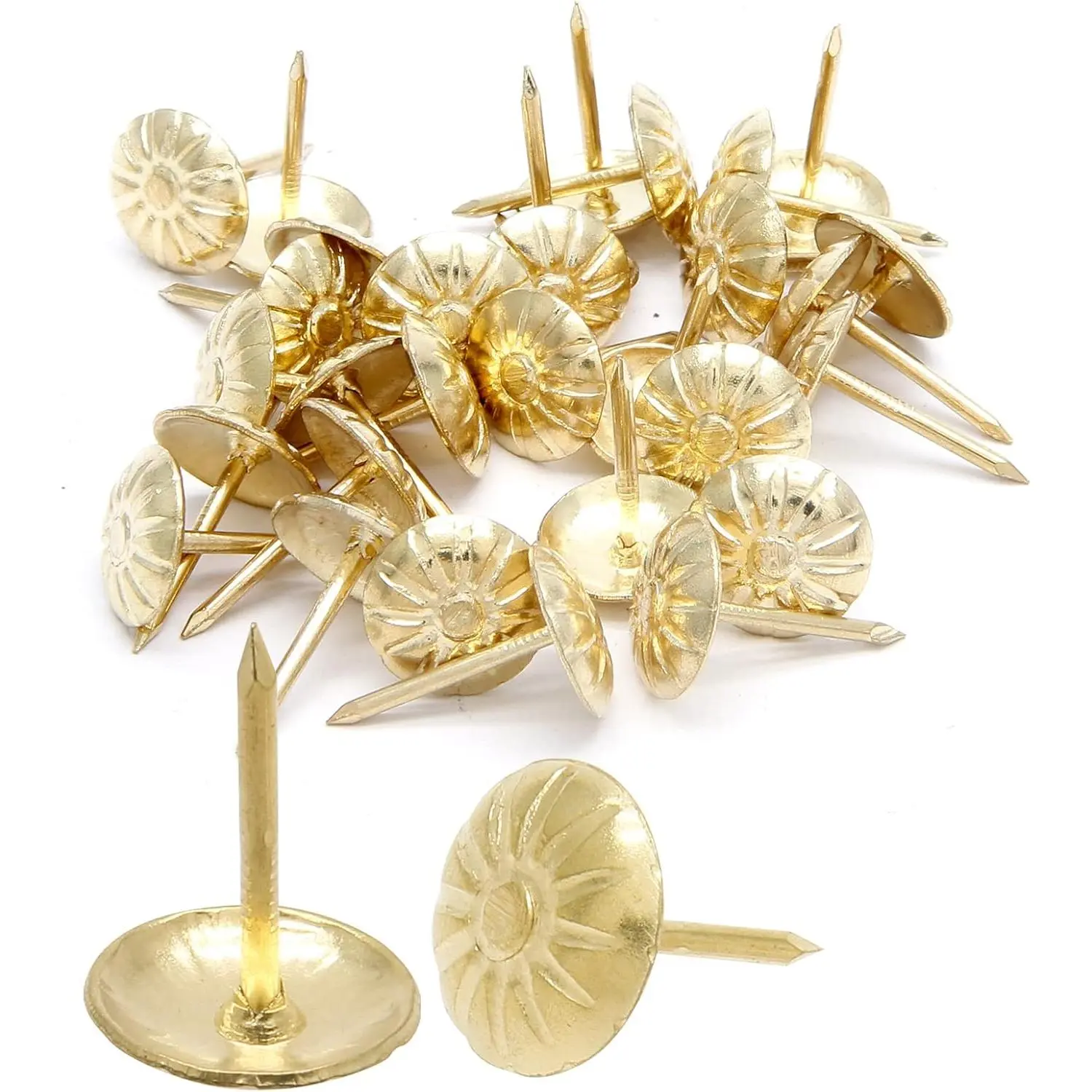 Daisy Antique  Upholstery Tacks, Decorative Tack Stud, Furniture Tacks Pins 11mm x 16mm / 0.43 Inch x 0.63 Inch, Upholstery Nails for Sofa, Door,  Box(100Pcs)