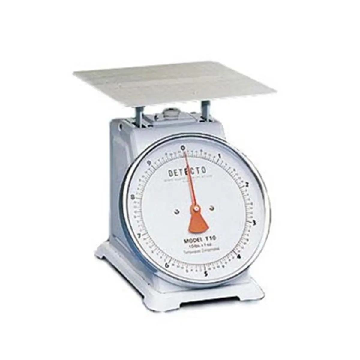 Detecto T5 Mechanical Analog Measuring Kitchen Scale - 5 lb. Top-Loading Fixed Dial Home Scale with Plastic Parts, Top-Rack Dishwasher Safe for Manual Grind Tasks, Food Grinding